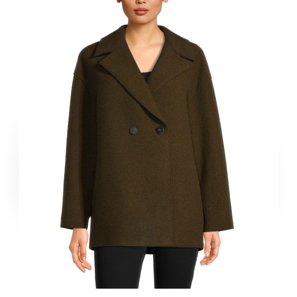 Harris Wharf London Oversized Drop-Shoulder Double-Breasted Wool Jacket